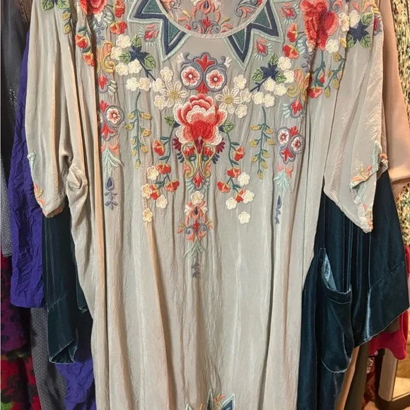 Johnny Was Multicolor Embroidered Tunic - Picture 1 of 1